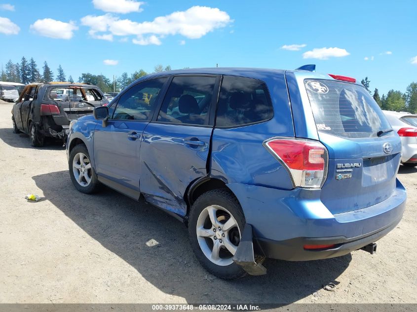 2018 Subaru Forester 2.5I VIN: JF2SJAAC3JH581227 Lot: 39373648