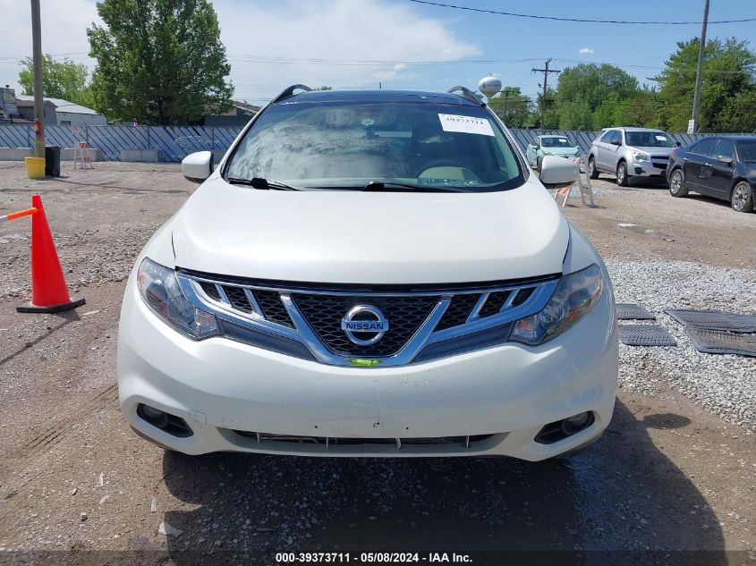 2014 Nissan Murano Sl VIN: JN8AZ1MWXEW520875 Lot: 39373711