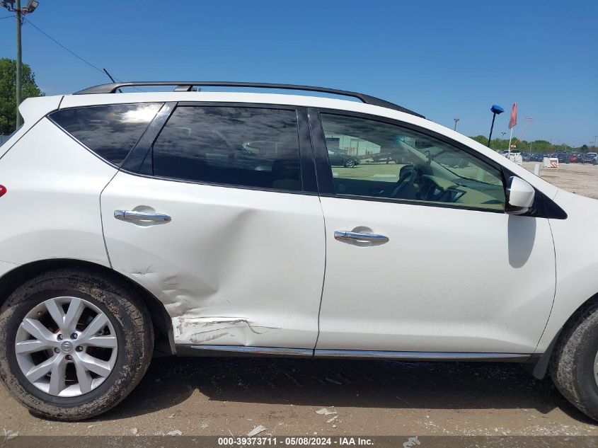 2014 Nissan Murano Sl VIN: JN8AZ1MWXEW520875 Lot: 39373711