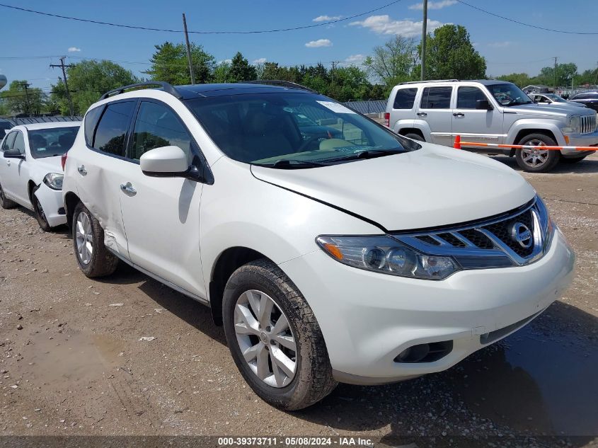 2014 Nissan Murano Sl VIN: JN8AZ1MWXEW520875 Lot: 39373711