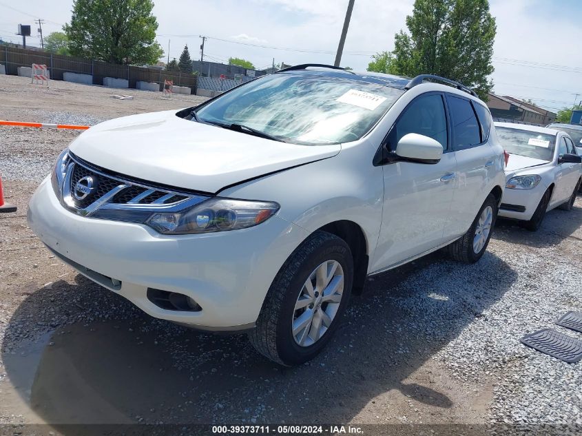 2014 Nissan Murano Sl VIN: JN8AZ1MWXEW520875 Lot: 39373711