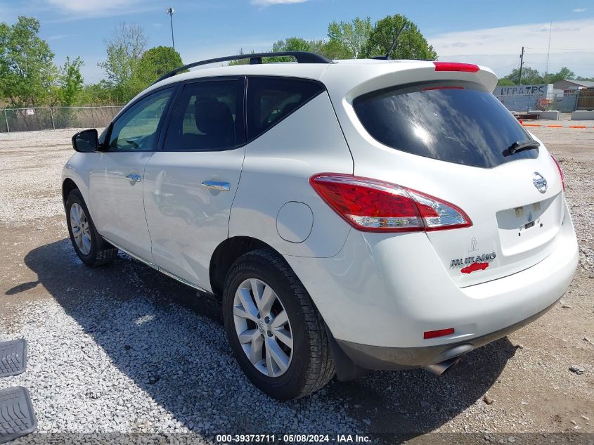 2014 Nissan Murano Sl VIN: JN8AZ1MWXEW520875 Lot: 39373711