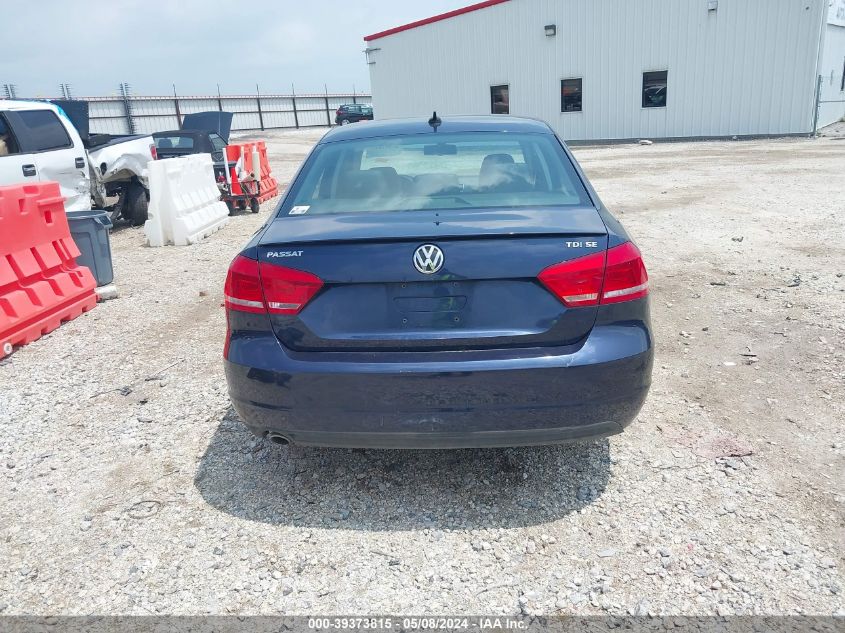 2012 Volkswagen Passat 2.0L Tdi Se VIN: 1VWBN7A37CC074351 Lot: 39373815