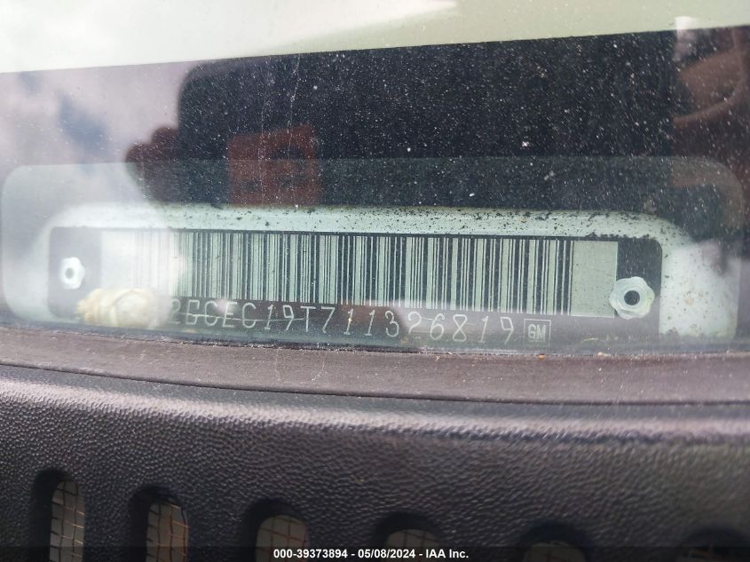 2001 Chevrolet Silverado 1500 Lt VIN: 2GCEC19T711326819 Lot: 39373894