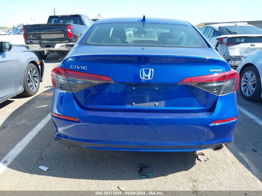 2022 Honda Civic Sport VIN: 2HGFE2F55NH587648 Lot: 39373939