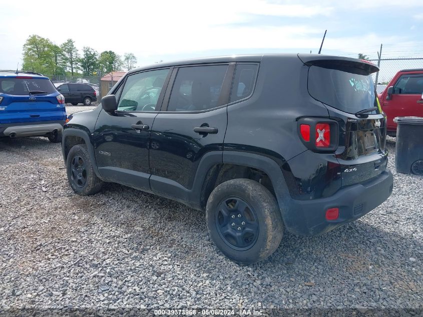 2019 Jeep Renegade Sport 4X4 VIN: ZACNJBAB3KPK55301 Lot: 39373968