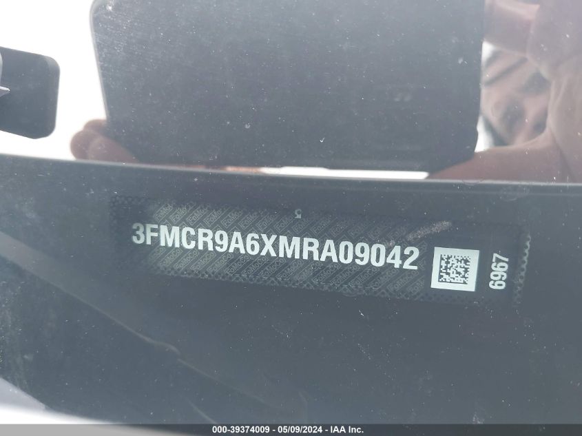 2021 Ford Bronco Sport VIN: 3FMCR9A6XMRA09042 Lot: 39374009
