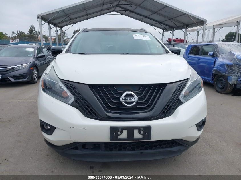 2018 Nissan Murano Sl VIN: 5N1AZ2MGXJN131949 Lot: 39374056