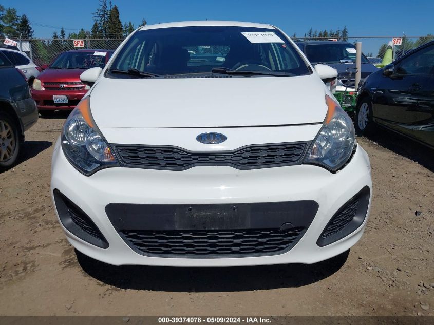 2012 Kia Rio5 Lx VIN: KNADM5A34C6095012 Lot: 39374078