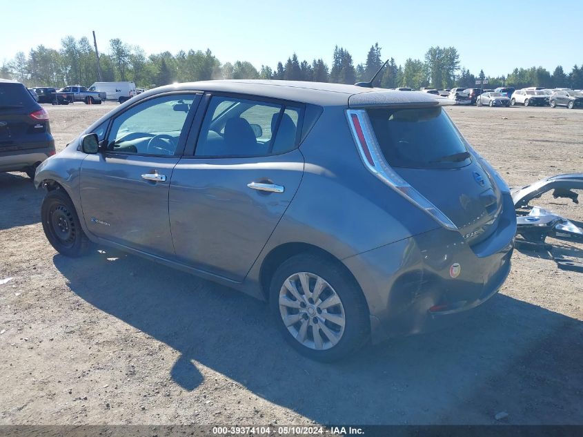 2016 Nissan Leaf S VIN: 1N4AZ0CPXGC302333 Lot: 39374104