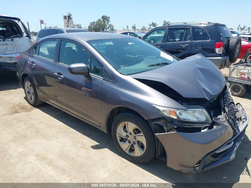 2014 Honda Civic Lx VIN: 19XFB2F51EE223889 Lot: 39374125