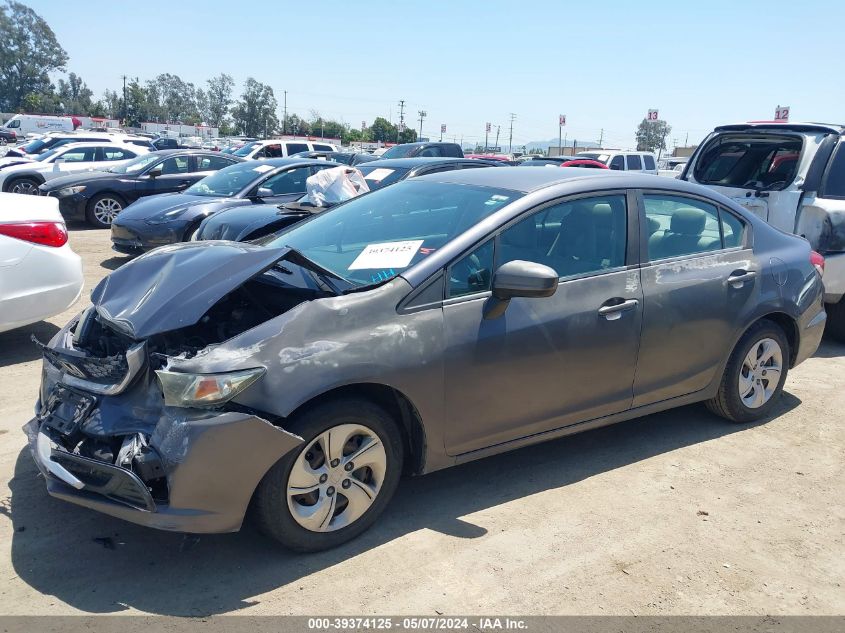 2014 Honda Civic Lx VIN: 19XFB2F51EE223889 Lot: 39374125