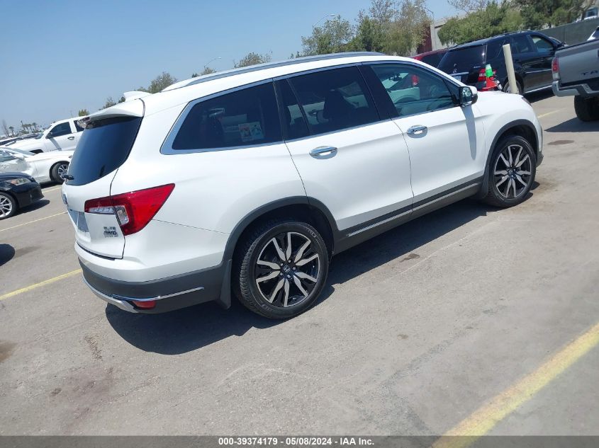 2021 Honda Pilot Awd Elite VIN: 5FNYF6H00MB002122 Lot: 39374179