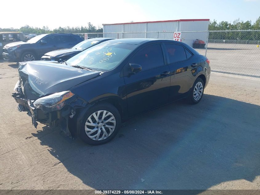 2019 Toyota Corolla Le VIN: 5YFBURHE9KP889827 Lot: 39374229