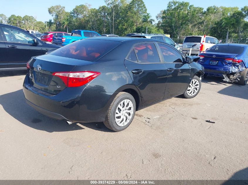 2019 Toyota Corolla Le VIN: 5YFBURHE9KP889827 Lot: 39374229