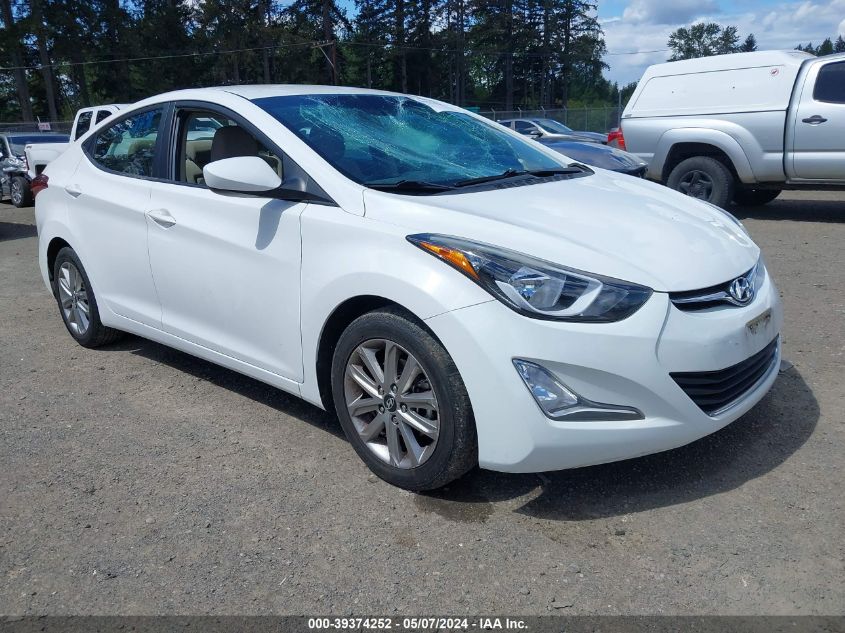 2014 Hyundai Elantra Se VIN: 5NPDH4AE4EH488729 Lot: 39374252