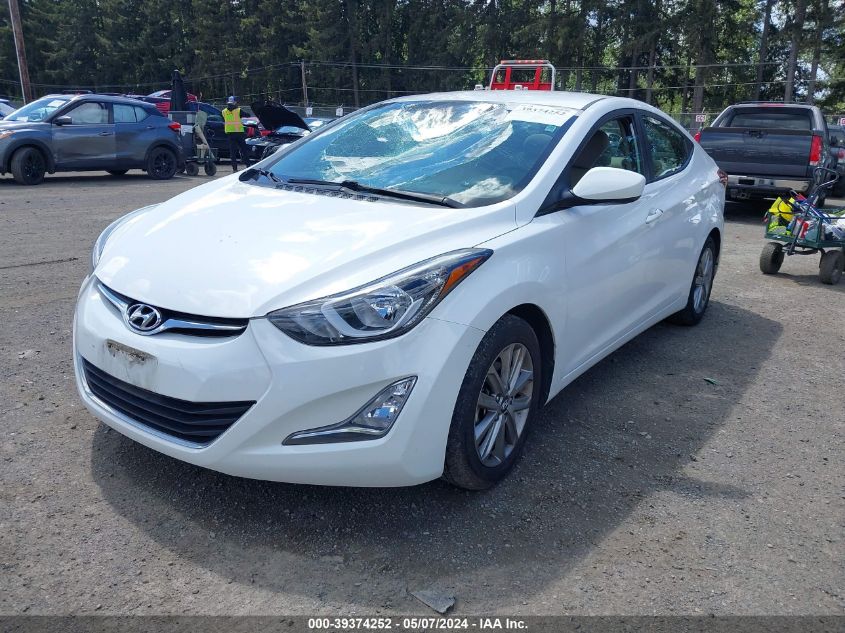 2014 Hyundai Elantra Se VIN: 5NPDH4AE4EH488729 Lot: 39374252