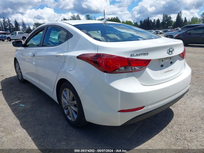 2014 Hyundai Elantra Se VIN: 5NPDH4AE4EH488729 Lot: 39374252