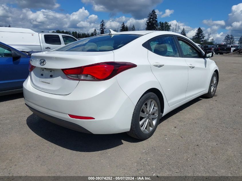 2014 Hyundai Elantra Se VIN: 5NPDH4AE4EH488729 Lot: 39374252