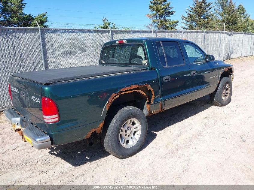 2001 Dodge Dakota Slt/Sport VIN: 1B7HG2AN91S282262 Lot: 39374292