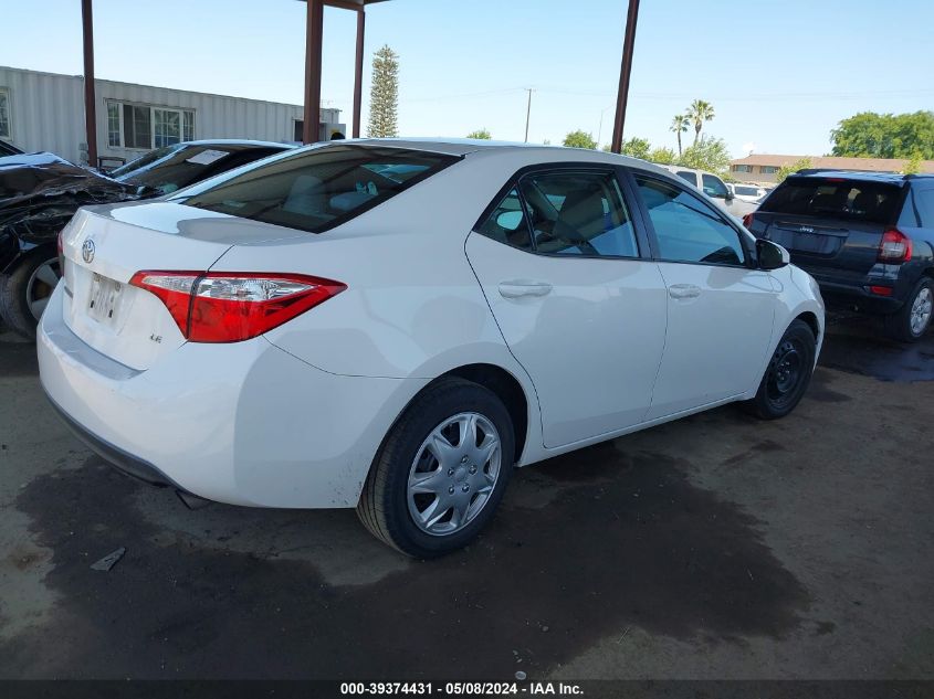 2016 Toyota Corolla Le VIN: 5YFBURHE2GP398636 Lot: 39374431