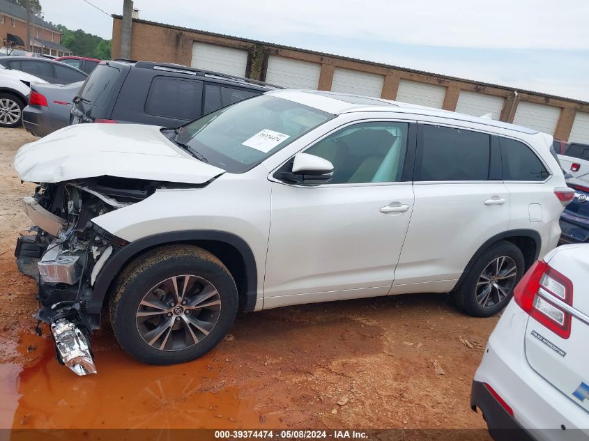 2016 Toyota Highlander Xle V6 VIN: 5TDKKRFH6GS173081 Lot: 39374474