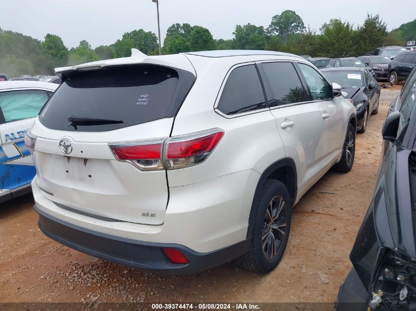 2016 Toyota Highlander Xle V6 VIN: 5TDKKRFH6GS173081 Lot: 39374474