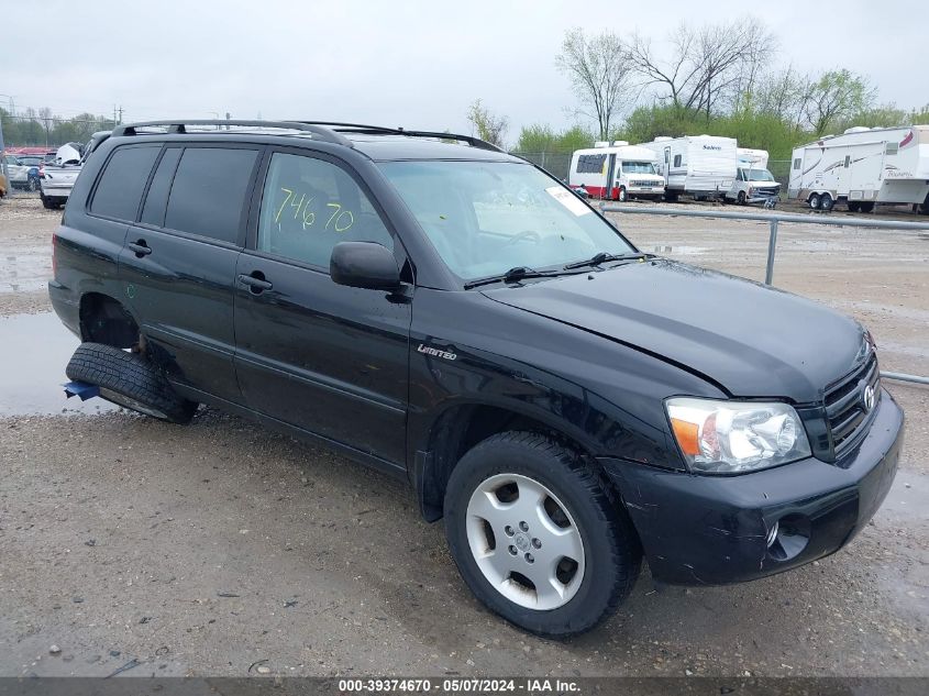 2005 Toyota Highlander Limited V6 VIN: JTEEP21A750103746 Lot: 39374670