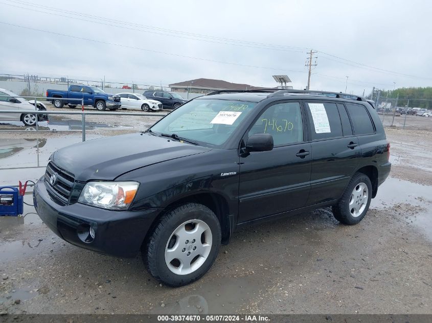 2005 Toyota Highlander Limited V6 VIN: JTEEP21A750103746 Lot: 39374670