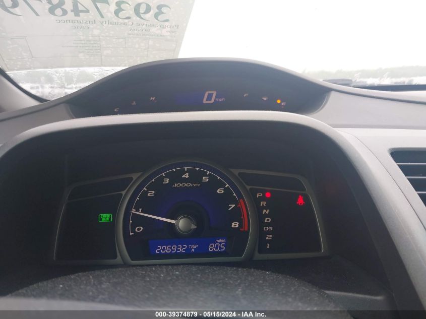 2009 Honda Civic Lx VIN: 2HGFA16569H367446 Lot: 39374879