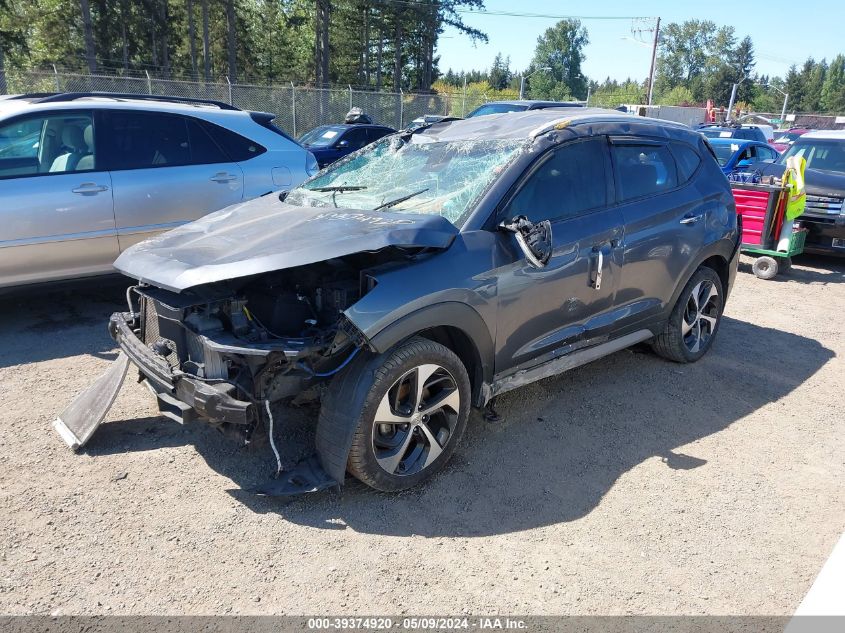 2017 Hyundai Tucson Limited VIN: KM8J3CA24HU402388 Lot: 39374920