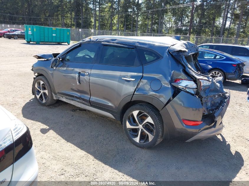 2017 Hyundai Tucson Limited VIN: KM8J3CA24HU402388 Lot: 39374920