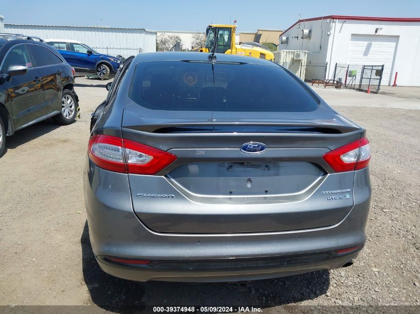 2014 Ford Fusion Hybrid Titanium VIN: 3FA6P0RU5ER366772 Lot: 39374948