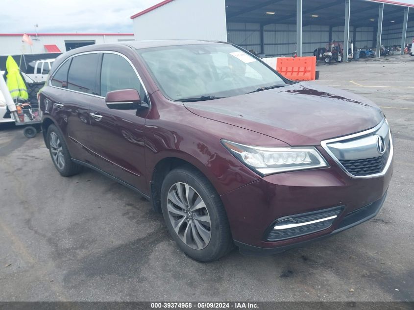 2016 Acura Mdx Technology Acurawatch Plus Packages/Technology Package VIN: 5FRYD4H43GB038497 Lot: 39374958