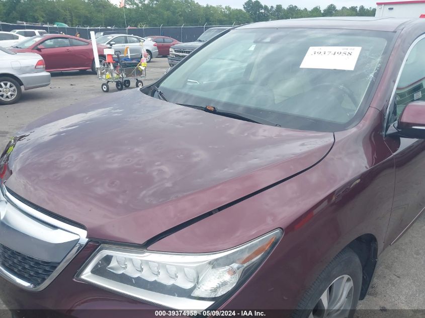 2016 Acura Mdx Technology Acurawatch Plus Packages/Technology Package VIN: 5FRYD4H43GB038497 Lot: 39374958