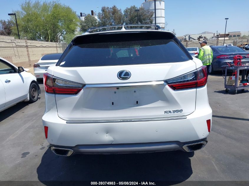 2016 Lexus Rx 350 VIN: 2T2ZZMCAXGC025637 Lot: 39374983