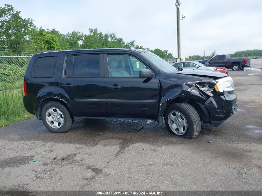 2015 Honda Pilot Lx VIN: 5FNYF3H26FB025438 Lot: 39375019