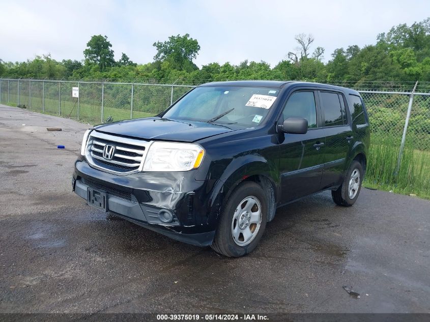 2015 Honda Pilot Lx VIN: 5FNYF3H26FB025438 Lot: 39375019