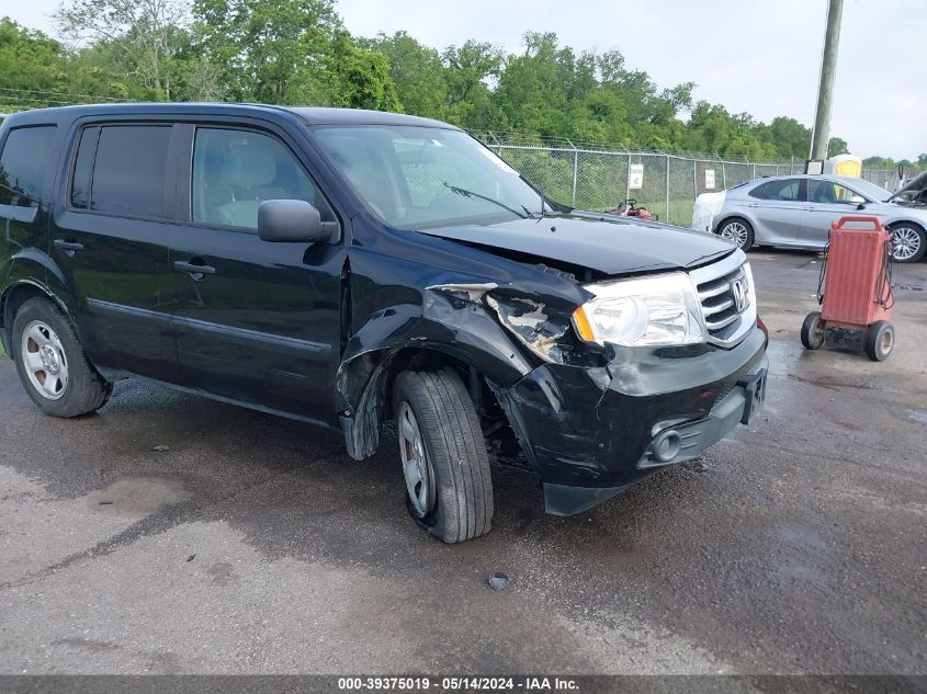 2015 Honda Pilot Lx VIN: 5FNYF3H26FB025438 Lot: 39375019