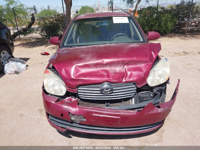 2006 Hyundai Accent Gls VIN: KMHCN46C26U033232 Lot: 39375053