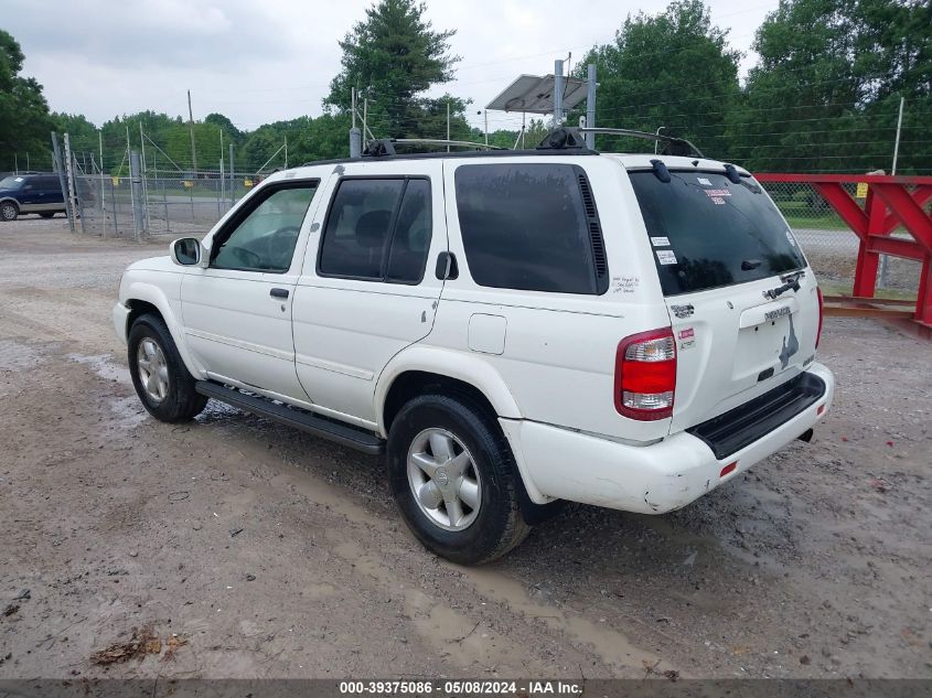 2001 Nissan Pathfinder Le VIN: JN8DR09X91W562005 Lot: 39375086