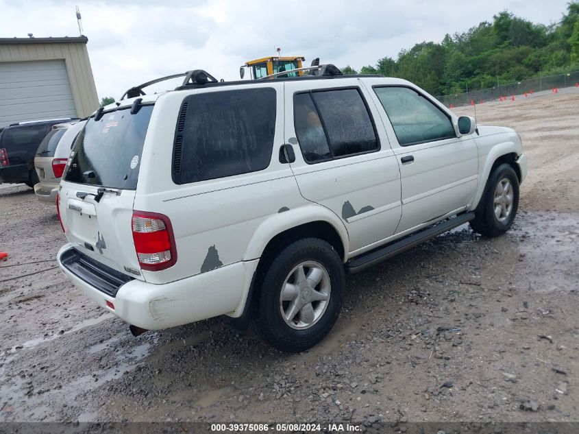 2001 Nissan Pathfinder Le VIN: JN8DR09X91W562005 Lot: 39375086