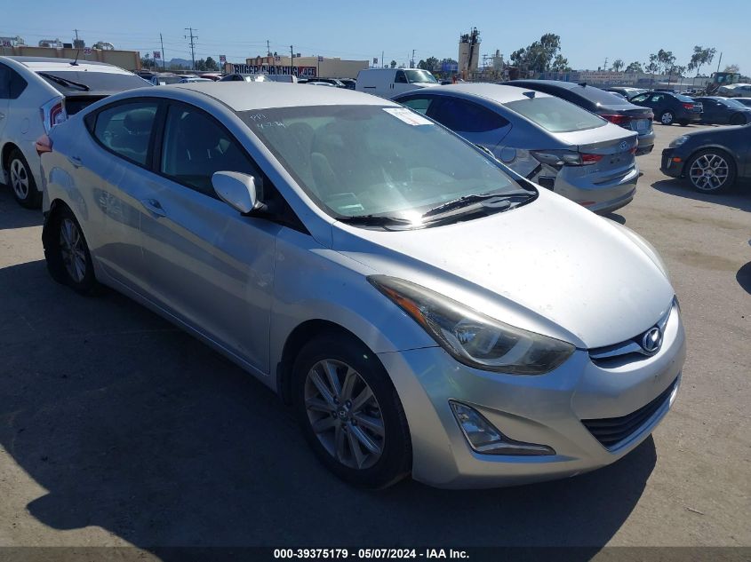 2016 Hyundai Elantra Se VIN: 5NPDH4AE1GH657656 Lot: 39375179