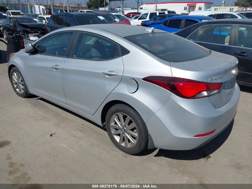 2016 Hyundai Elantra Se VIN: 5NPDH4AE1GH657656 Lot: 39375179