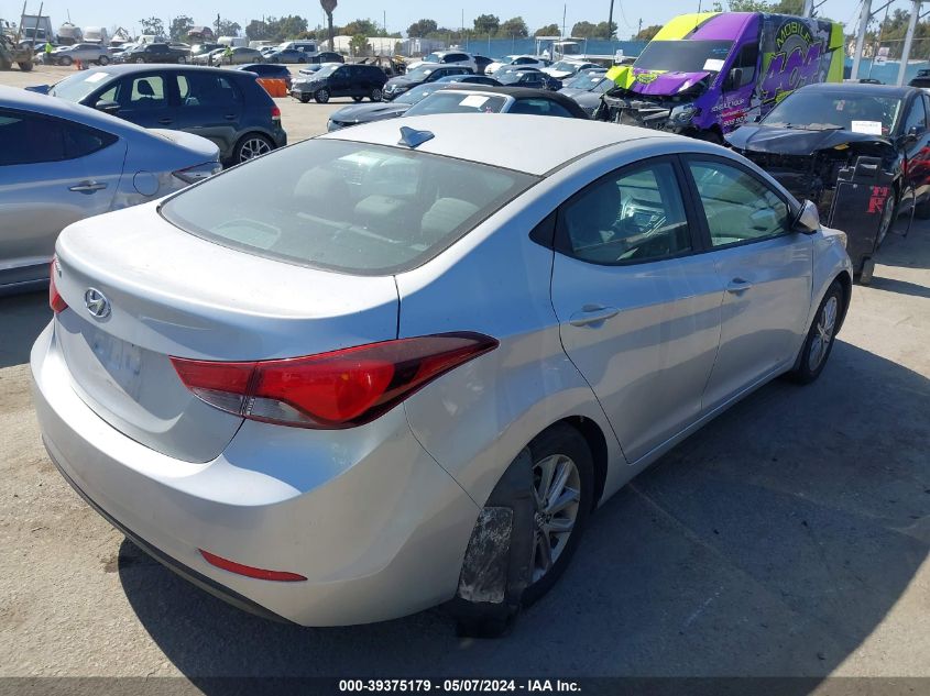 2016 Hyundai Elantra Se VIN: 5NPDH4AE1GH657656 Lot: 39375179