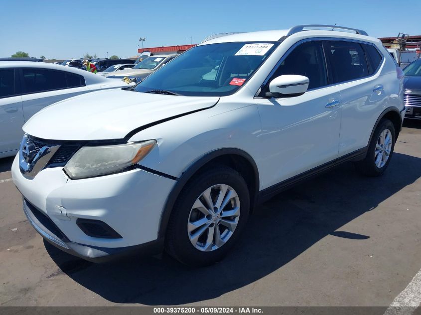 2016 Nissan Rogue Sv VIN: KNMAT2MT9GP633917 Lot: 39375200