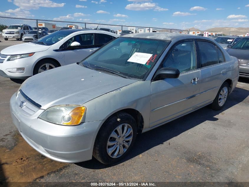 2002 Honda Civic Lx VIN: JHMES16572S001189 Lot: 39375264