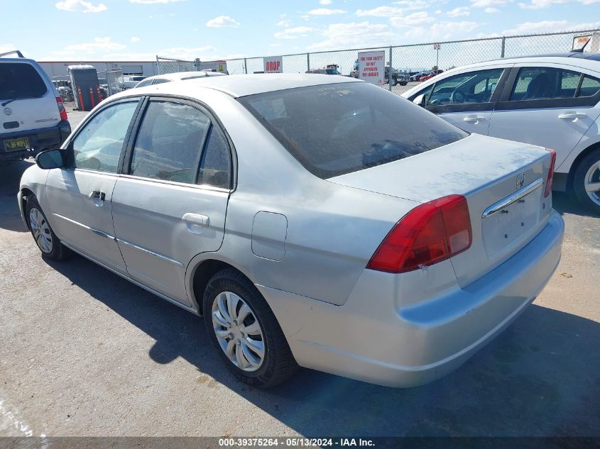 2002 Honda Civic Lx VIN: JHMES16572S001189 Lot: 39375264