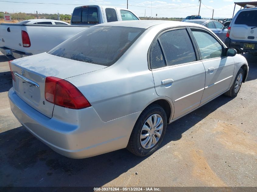 2002 Honda Civic Lx VIN: JHMES16572S001189 Lot: 39375264