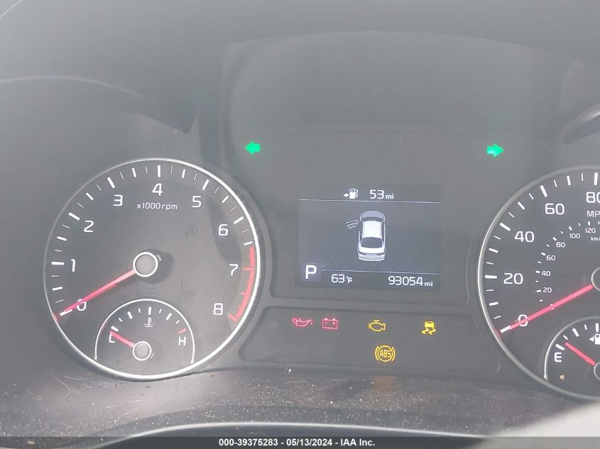 2019 Kia Optima Lx VIN: 5XXGT4L36KG357624 Lot: 39375283